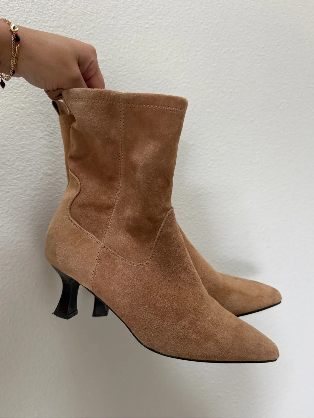 genuine suede booties